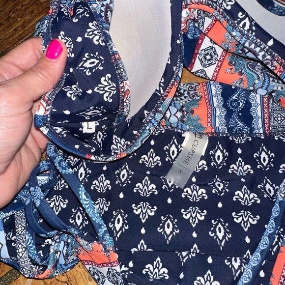 CUPSHE Boho Geometric Paisley Swimsuit Bikini - Picture 5 of 5